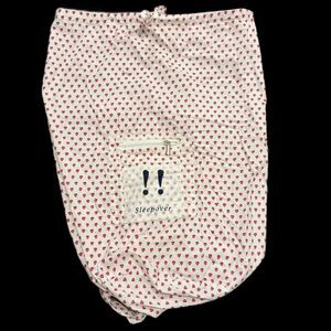 Roller Rabbit Sleepover!! Heart Pattern Slumber Party Sleeping Bag Backpack